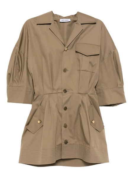  Dice Kayek Utility Mini Dress - Brown 