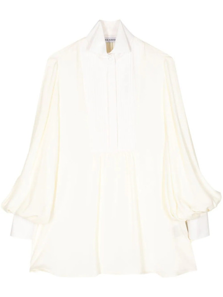  Dice Kayek Wingtip-collar Silk Shirt - White 