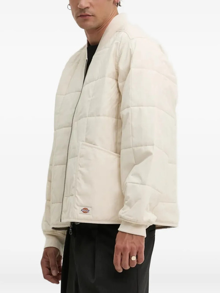  Dickies Scobey Quilted Bomber Jacket - White 