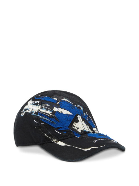  Diesel Abstract-print Baseball Cap - Black 