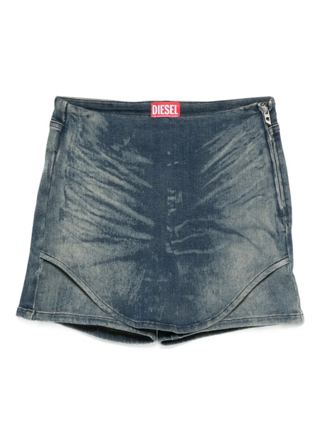  Diesel Acid-wash Denim Shorts - Blue 