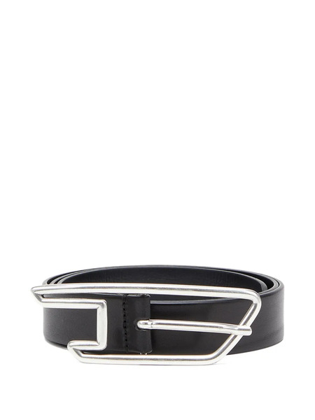  Diesel B-d Line 30 Logo-buckle Leather Belt - Black 