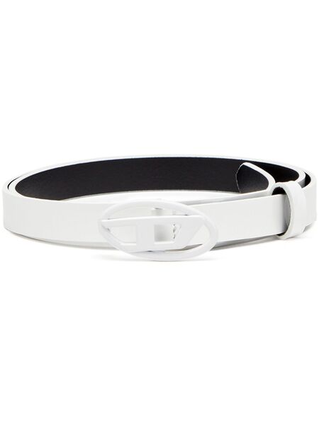  Diesel B-play 15 Leather Belt - White 