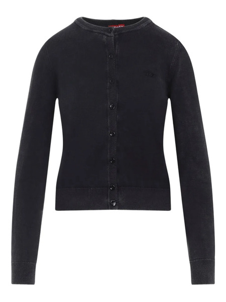  Diesel Button-fastening Logo-embroidered Cardigan - Black 
