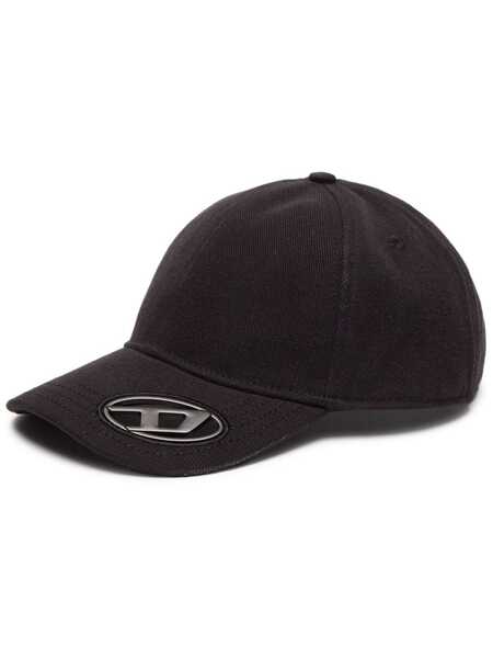  Diesel C-plak Logo-plaque Baseball Cap - Black 