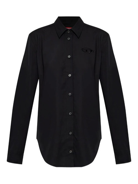  Diesel C-ronor Logo-embroidered Shirt - Black 