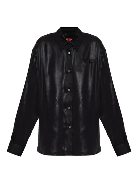 Diesel C-simplier Buttoned Logo Shirt - Black 