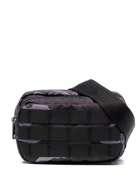  Diesel Camouflage-print Quilted Belt Bag - Black 
