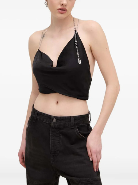  Diesel Chain Halterneck Top - Black 