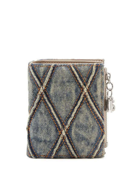 Diesel Charm D-bi Gold Zip Ii Wallet - Blue 