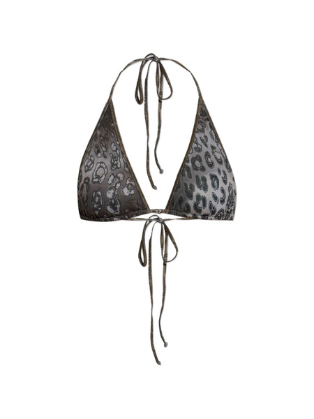  Diesel Corinne-utlt Printed Triangle Bikini Top - Grey 