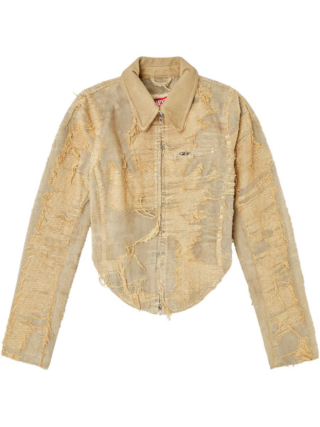  Diesel Cropped Jacket - Neutrals 