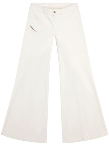  Diesel D-akii Mid-rise Flared Jeans - White 
