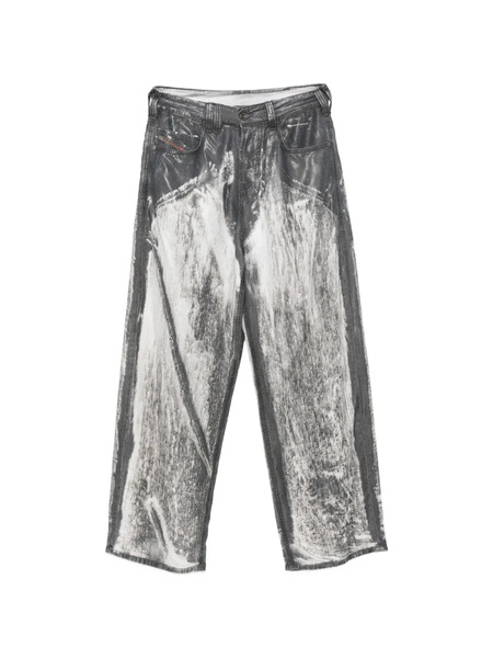  Diesel 1997 D-enim-m Logo-patch Trousers - Grey 