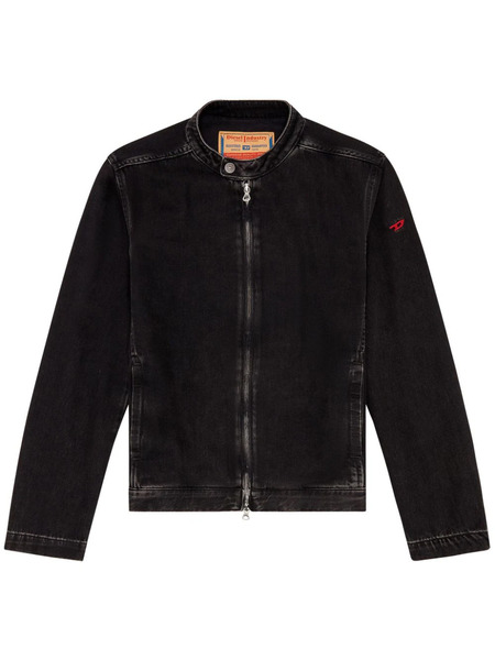  Diesel D-glory Denim Moto Jacket - Black 