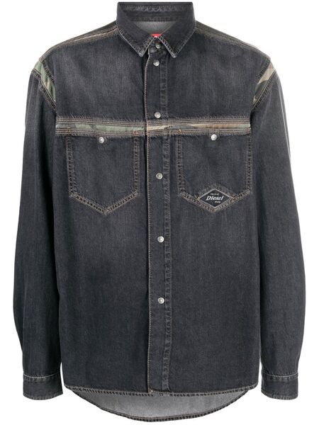  Diesel D-hor-fs Camouflage-print Shirt - Black 