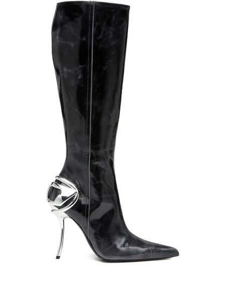  Diesel D-ten & Half Knee-high Boots - Black 