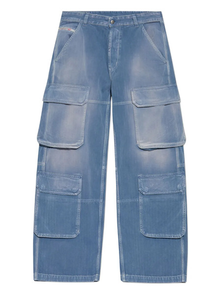  Diesel D-touch Cargo Wide-leg Jeans - Blue 