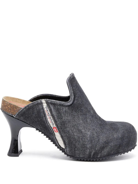  Diesel D-woodstock W 80mm Denim Mules - Black 