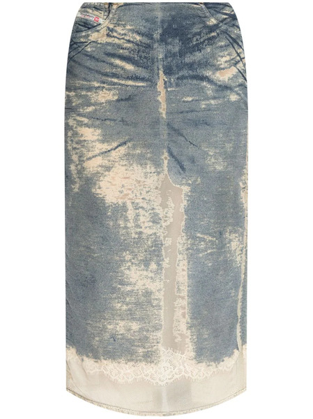  Diesel De-pra-fsf Denim Skirt - Blue 
