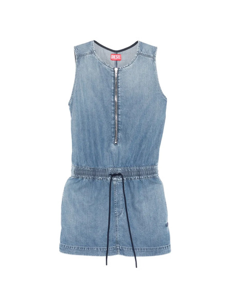  Diesel De-slam-s Zip Drawstring Mini Dress - Blue 