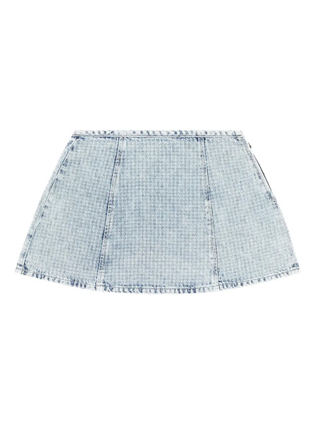  Diesel De-sweny-s Houndstooth-pattern Short Skirt - Blue 