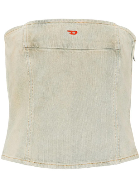  Diesel De-ville Denim Bandeau Top - Green 