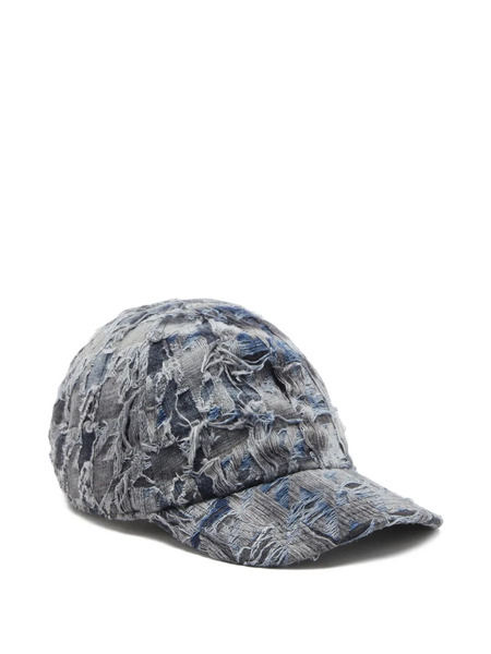  Diesel Destroyed-denim Baseball Cap - Grey 