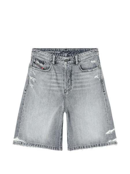  Diesel Distressed Denim Shorts - Grey 