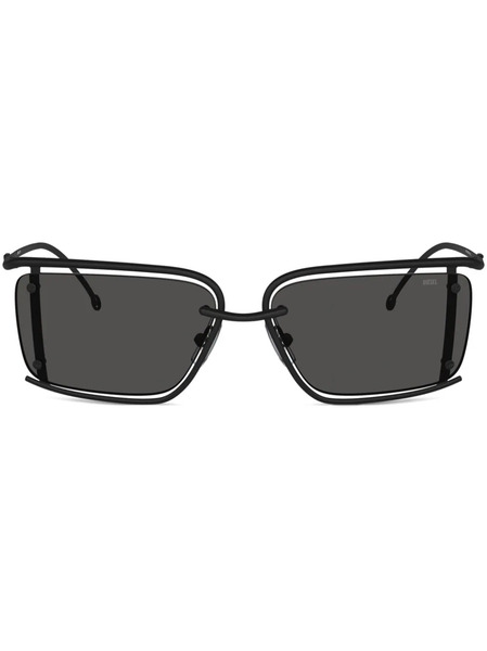  Diesel 0dl1002 Rectangle-frame Sunglasses - Black 