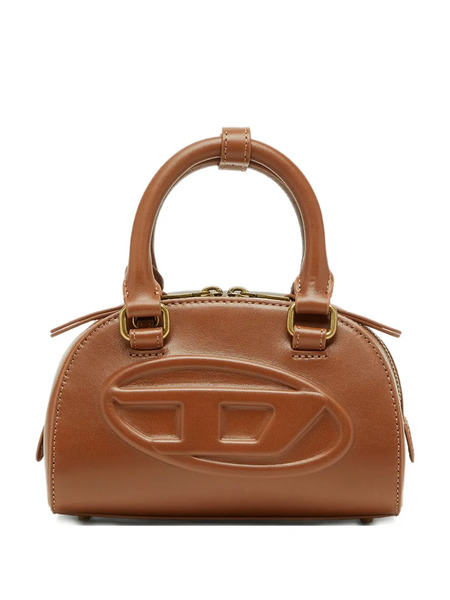  Diesel 1dr Dome Embossed Oval Logo Crossbody Bag - Brown 