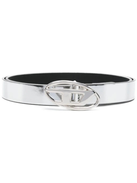  Diesel 1dr Logo-buckle Belt - Silver 