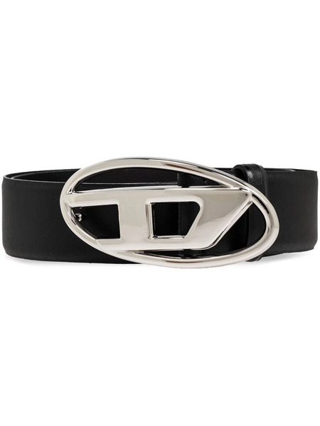  Diesel 1dr Logo-buckle Leather Belt - Black 