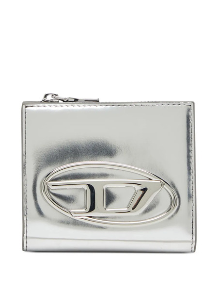  Diesel 1dr Metallic Zippered Wallet - Silver 
