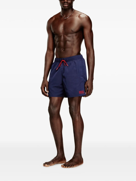  Diesel Drawstring Logo-detail Swim Shorts - Blue 