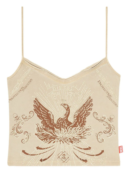  Diesel Eagle-print Cami Tank Top - Neutrals 