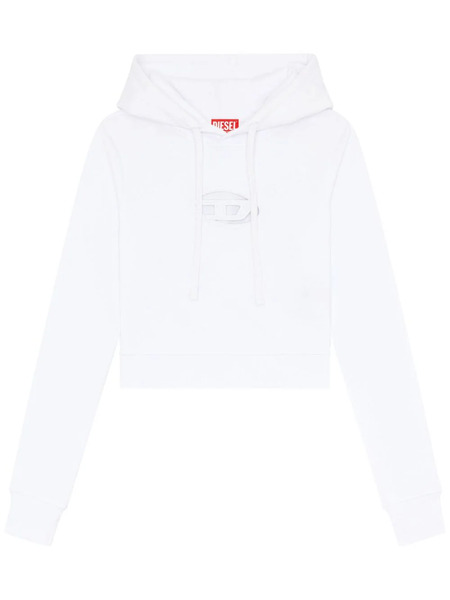  Diesel F-slimmy Logo-plaque Hoodie - White 