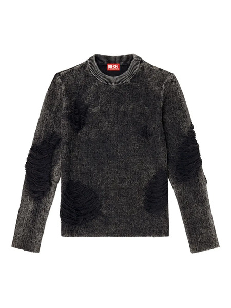  Diesel Frayed-detail Sweater - Black 