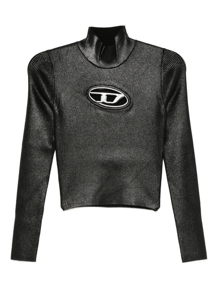  Diesel High-neck Ribbed Top - Black 