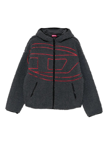  Diesel Hooded Logo-detail Jacket - Grey 