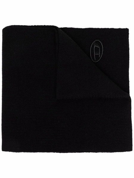  Diesel K-coder Ribbed Wool-blend Scarf - Black 