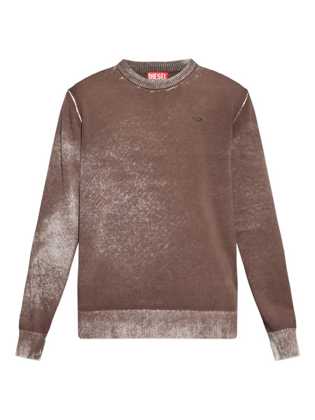  Diesel K-laurent Logo-embroidered Sweater - Brown 