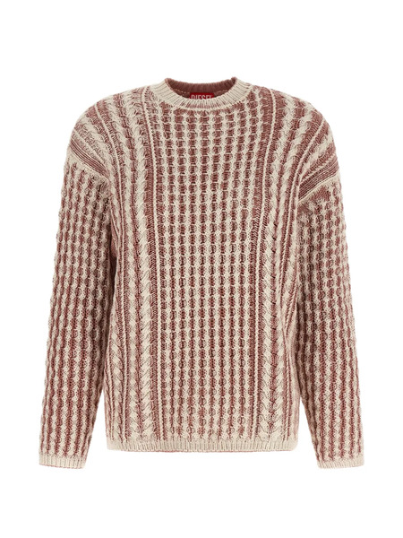  Diesel K-moise Striped Knitted Sweater - Neutrals 
