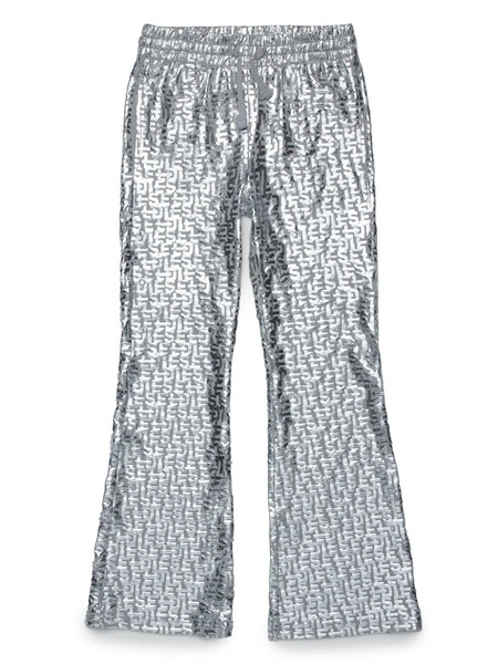  Diesel Kids All-over Monogram Mylar Bootcut Trousers - Grey 