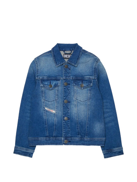  Diesel Kids Buttoned Cotton Jacket - Blue 