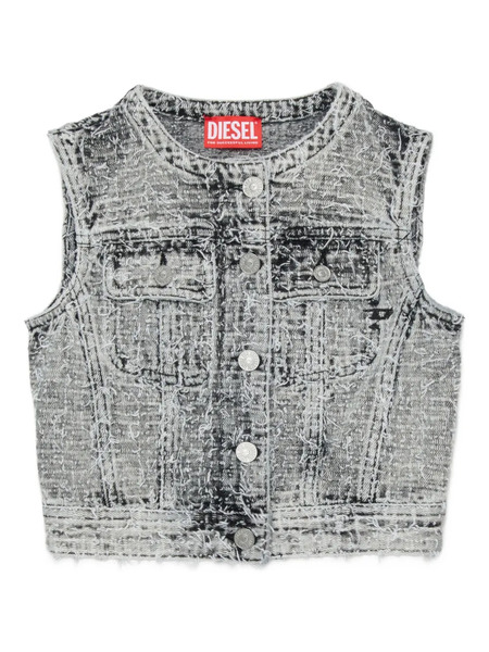  Diesel Kids Buttoned Waistcoats - Grey 