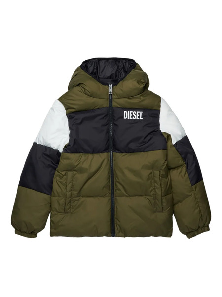  Diesel Kids Colour-block Padded Jacket - Green 