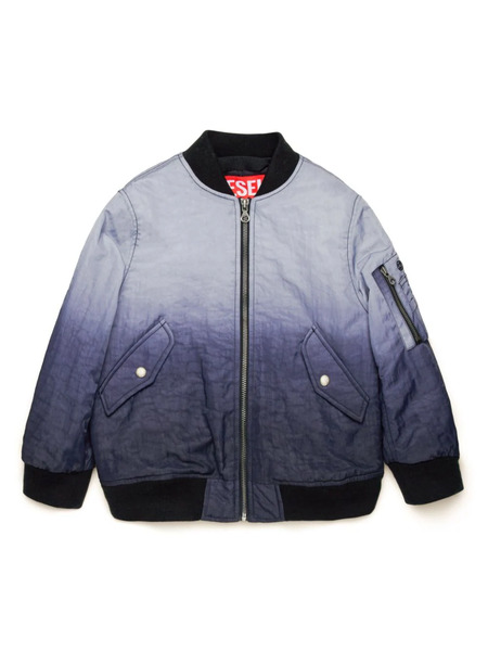  Diesel Kids Common Degradé-effect Bomber Jacket - Black 