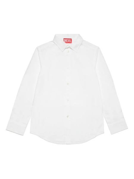  Diesel Kids Cping Cotton Shirt - White 