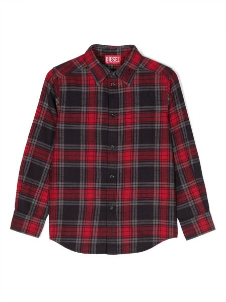 Diesel Kids Cumbe Check-pattern Shirt - Blue 